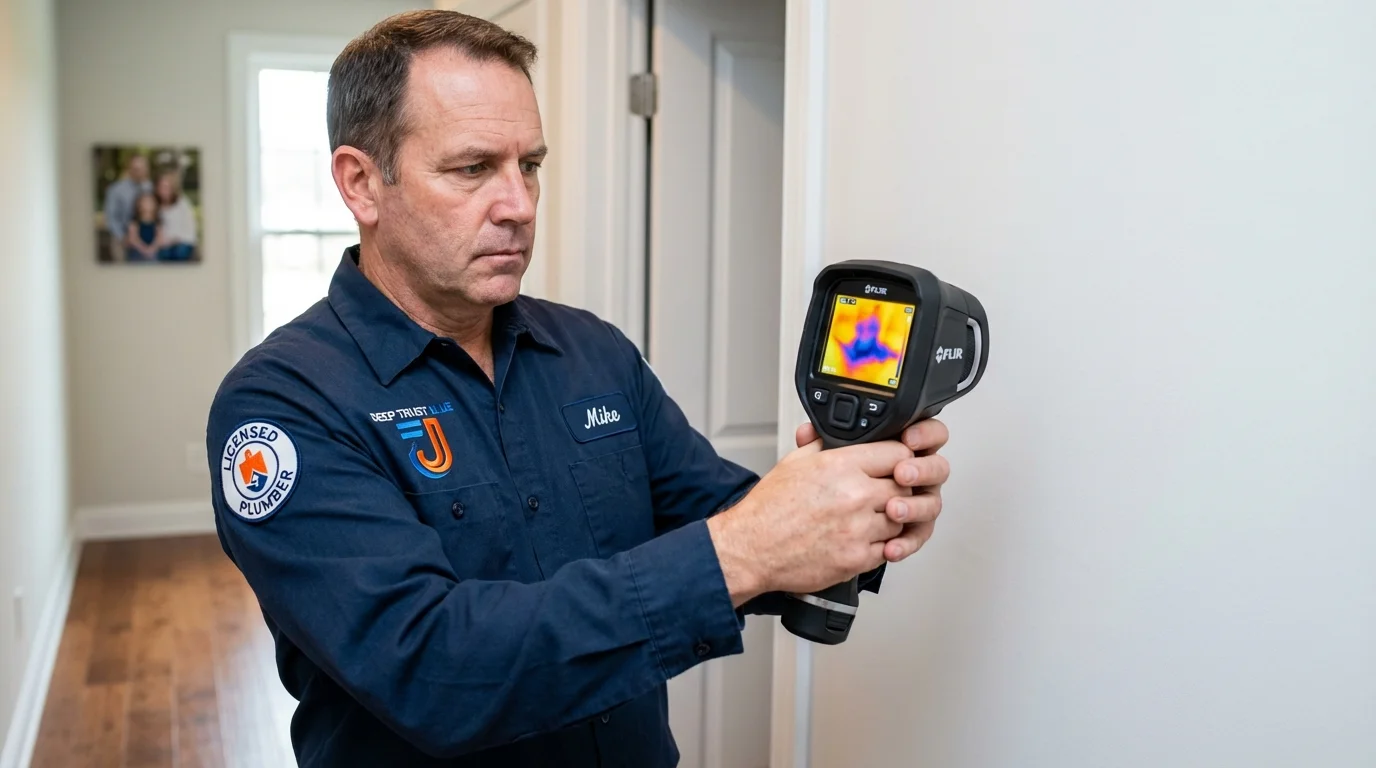 Thermal imaging leak detection by Johns Plumbing LLC in Hallsville